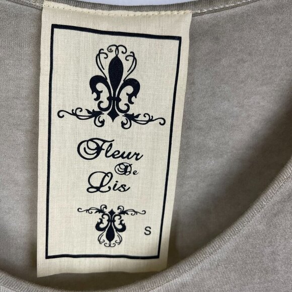 Fleur De Lis Women's Crew Neck Long Sleeve Top Sweatshirt Size S - Picture 3 of 5